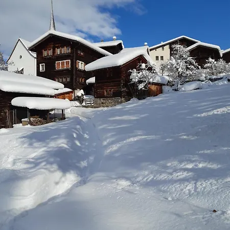 Wohnung Mit Schoener Sicht Auf Bergpanorama Und Uebers Tal Ernen Exterior photo