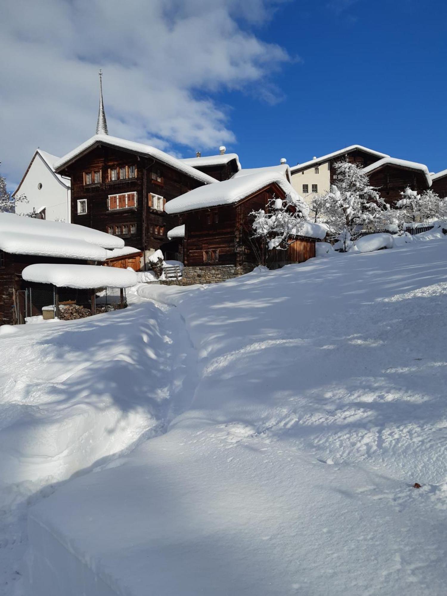Mit Schoener Sicht Auf Bergpanorama Und Uebers Tal Appartement Ernen